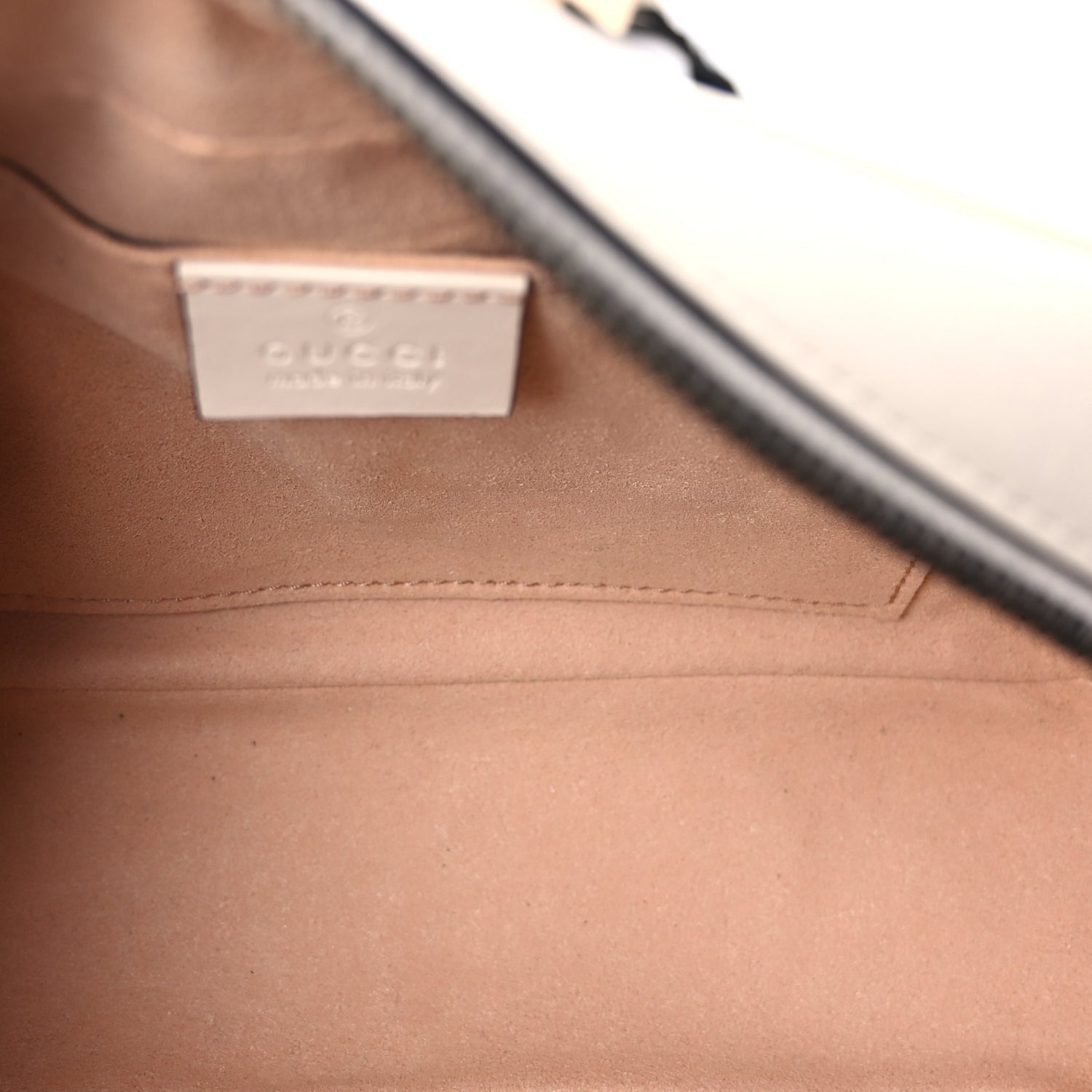 Gucci Calfskin Matelasse Small GG Marmont Chain Shoulder Bag  White 4 of 8