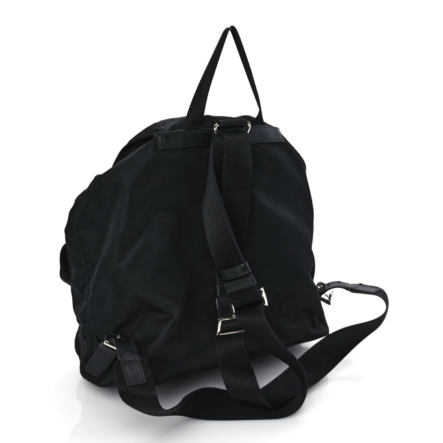 Re-Nylon Saffiano Medium Backpack Black