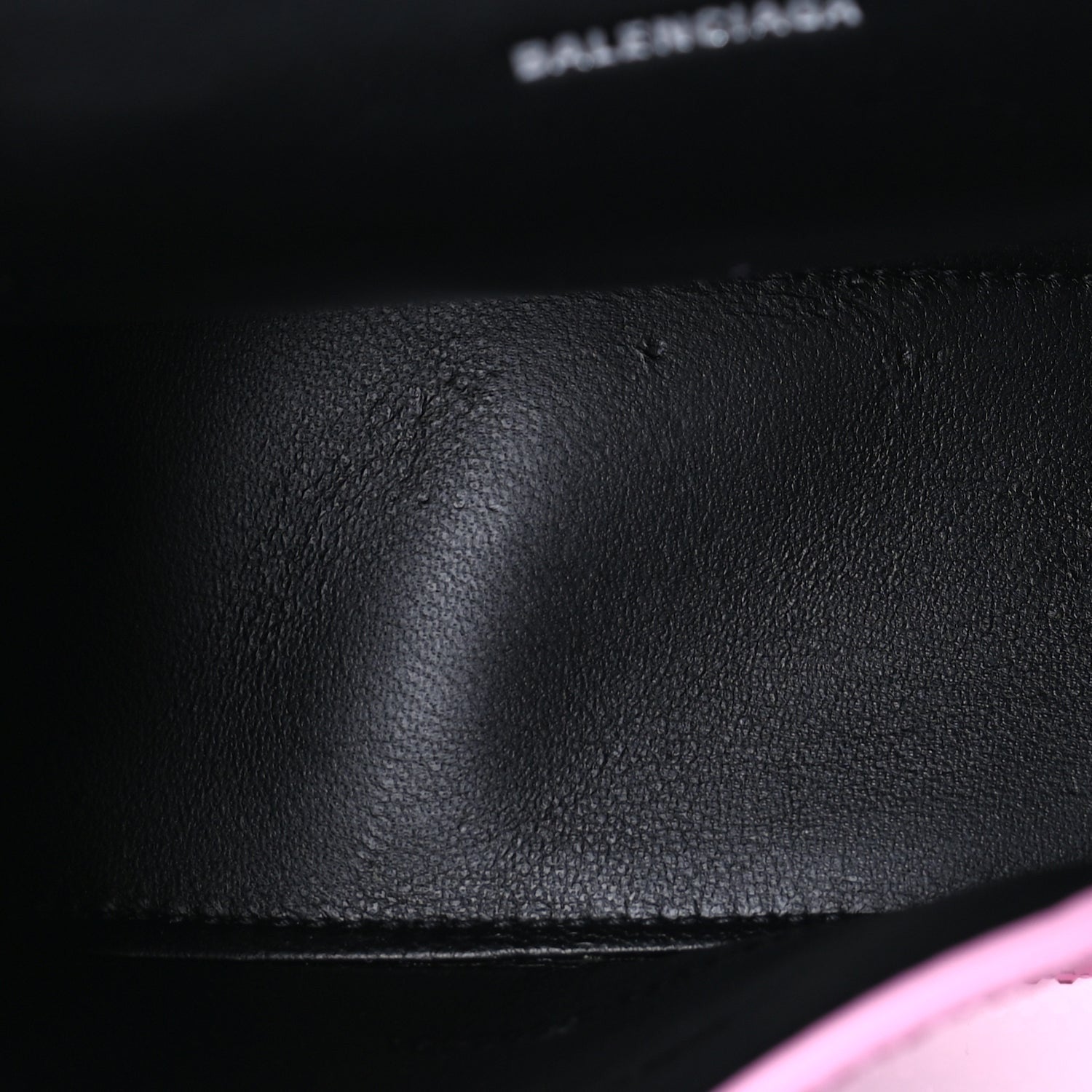 Balenciaga Strass Suede Hourglass Top Handle Bag XS  Pink 4 of 7