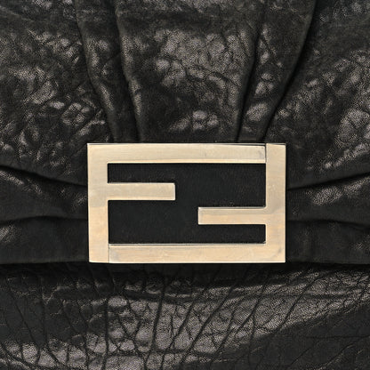Fendi Crinkled Lambskin Mia Shoulder Flap Black 8 of 11
