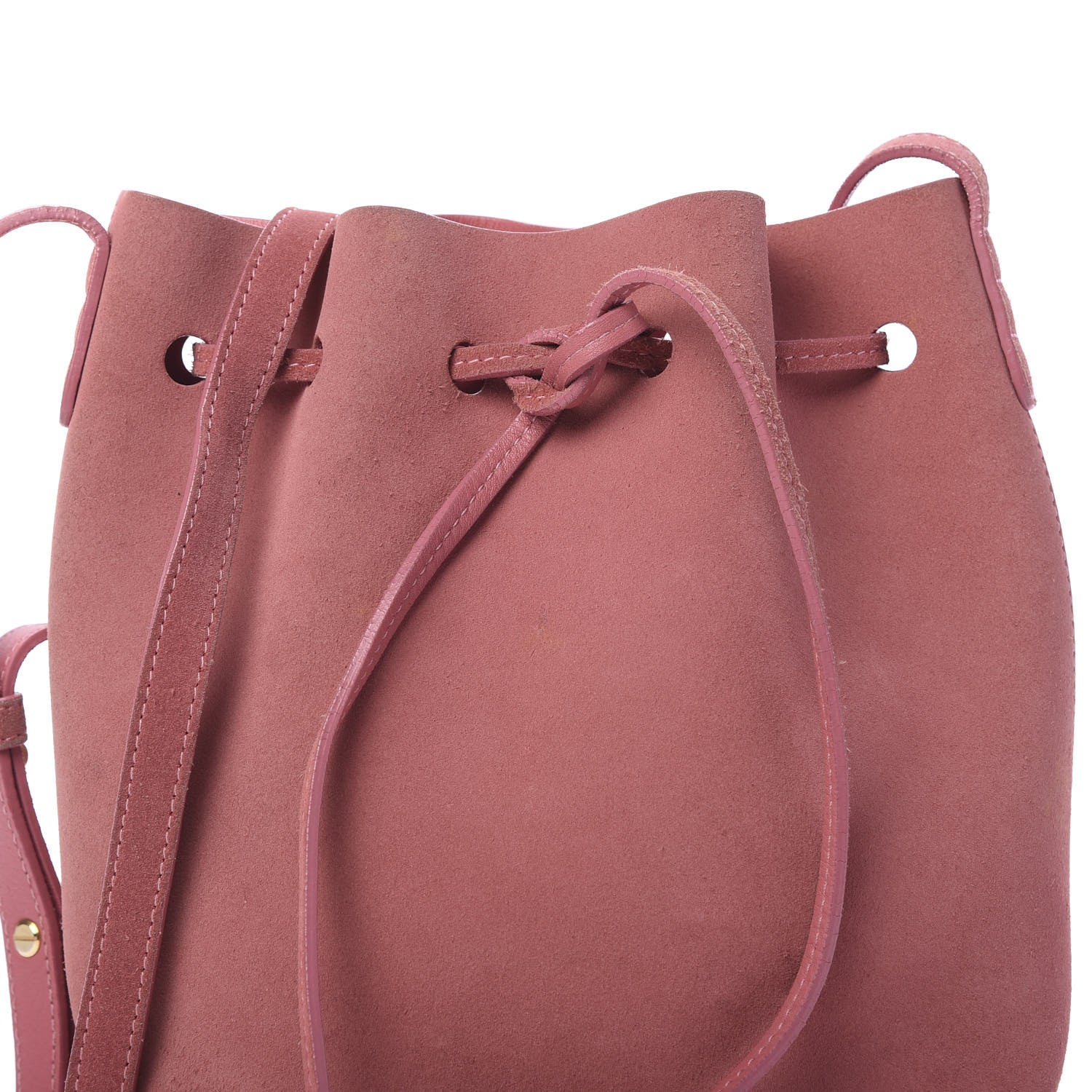 Mansur Gavriel Suede Mini Mini Bucket Bag Blush 15 of 15