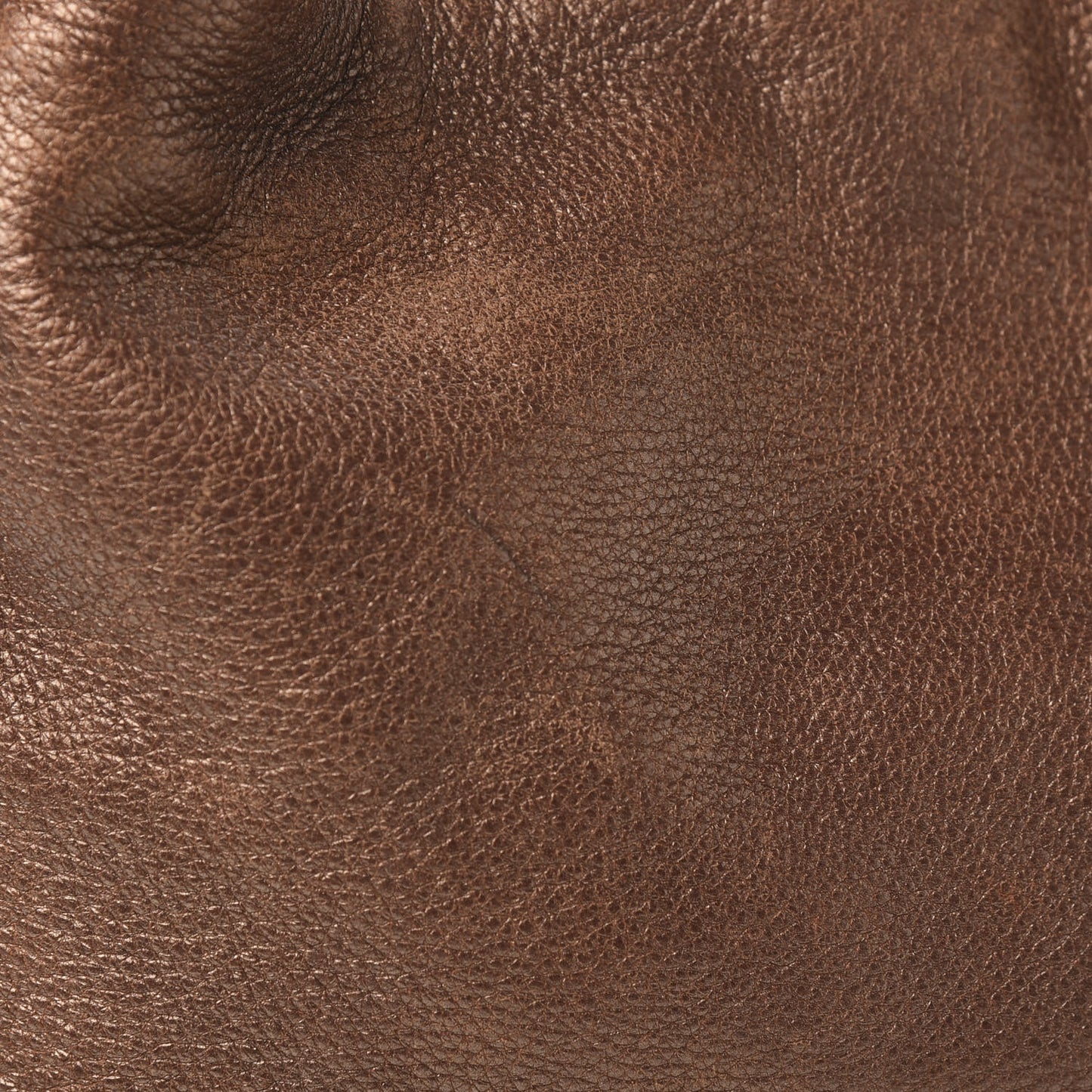 Metallic Vitello Daino Hobo Brown