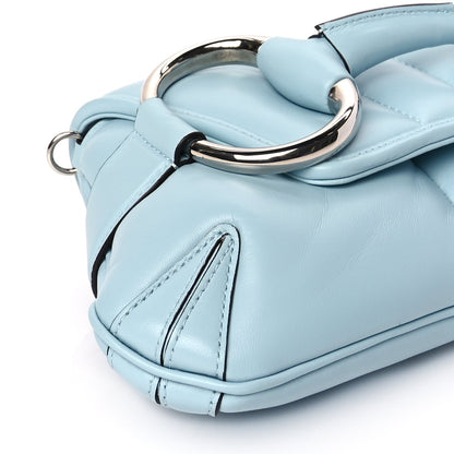 Gucci Nappa Vertical Matelasse Medium Maxi Horsebit Chain Shoulder Bag Crystal Snow 8 of 9