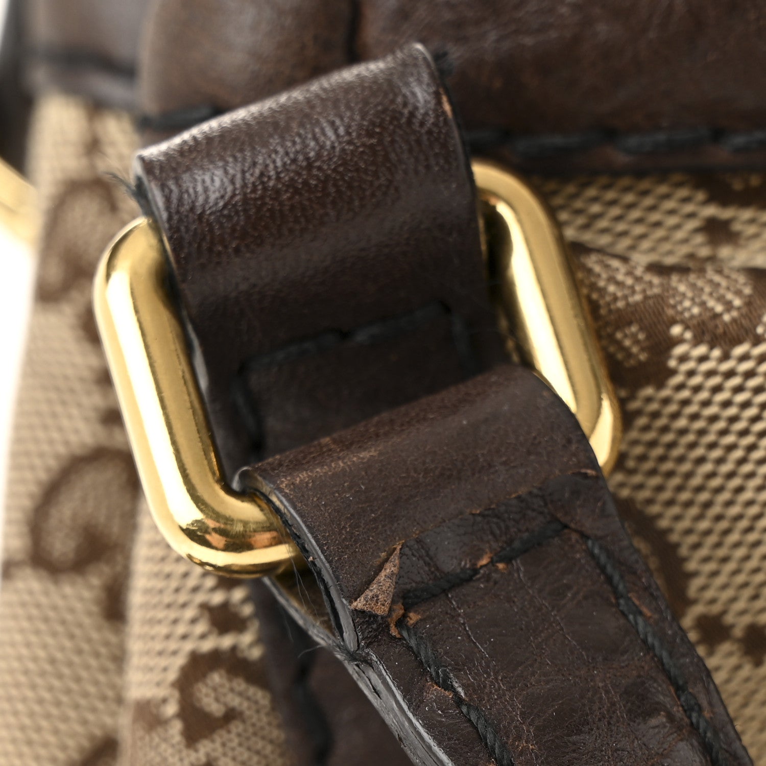 Gucci Monogram Medium Jockey Tote Dark Brown 13 of 14