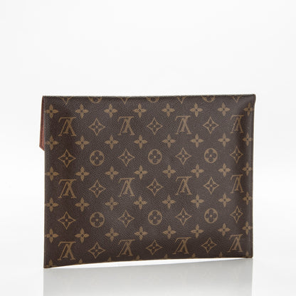 Louis Vuitton Monogram Poche Plate Envelope Clutch MM 3 of 7