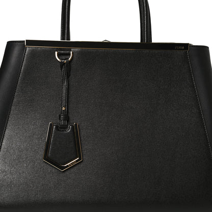 Fendi Vitello Elite Regular 2Jours Tote Black 7 of 11