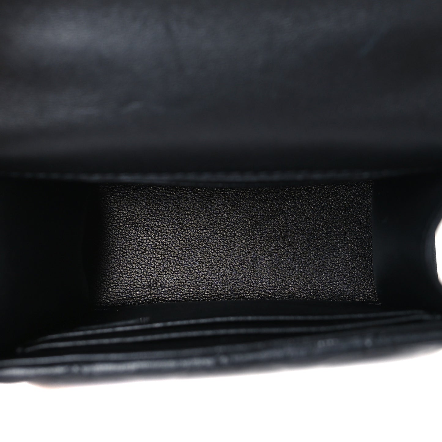 Lambskin Quilted Top Handle Flap Clutch With Chain Black