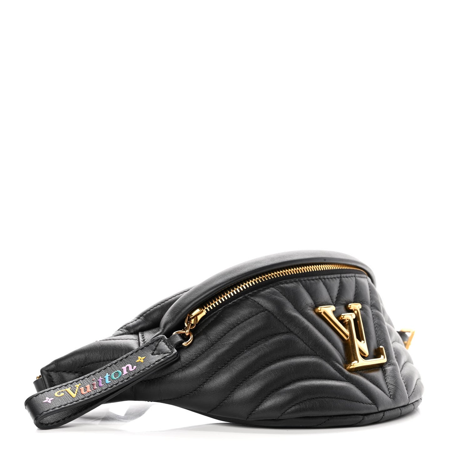 Calfskin Quilted New Wave Bumbag Black