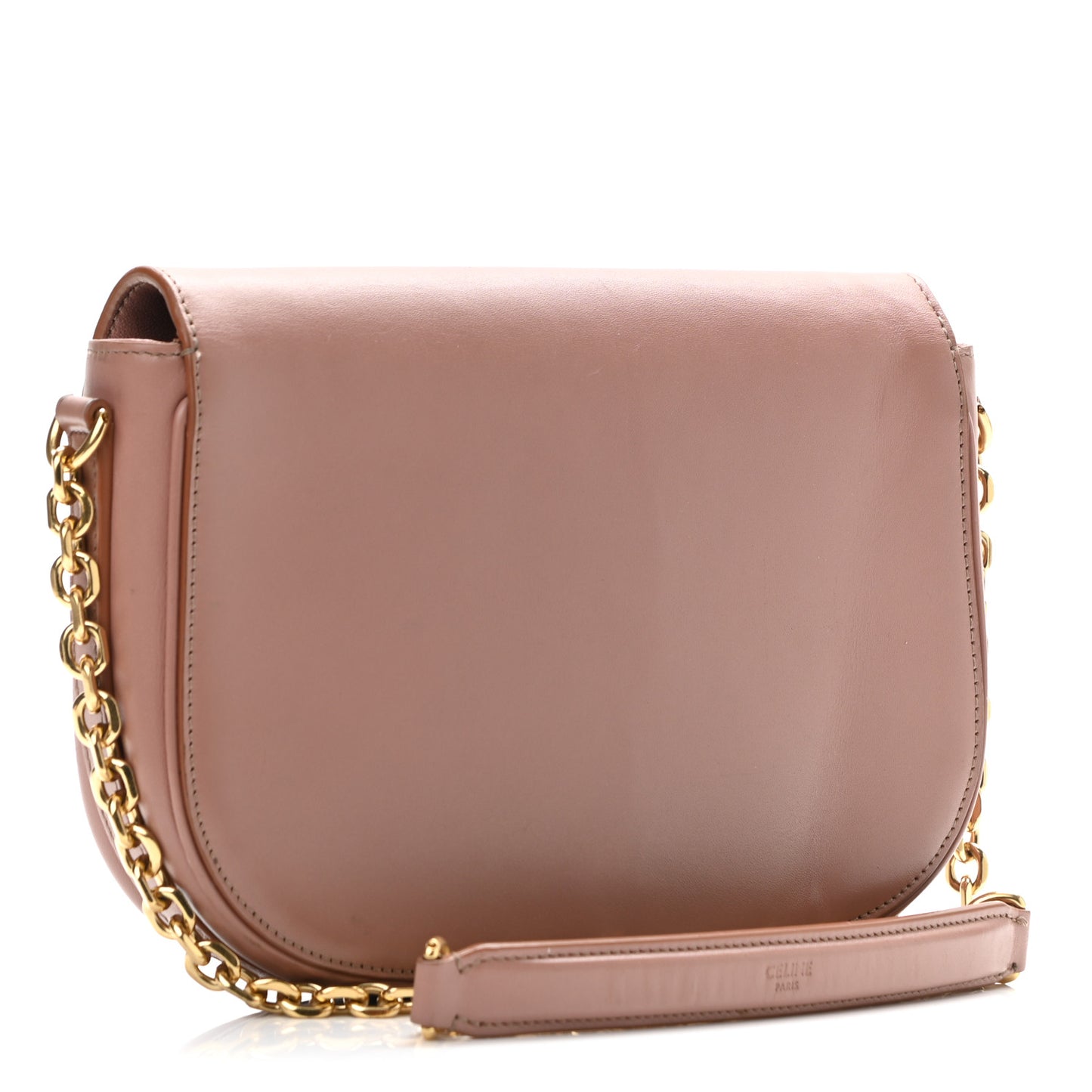 Shiny Calfskin Medium Chain Maillon Triomphe Antique Rose