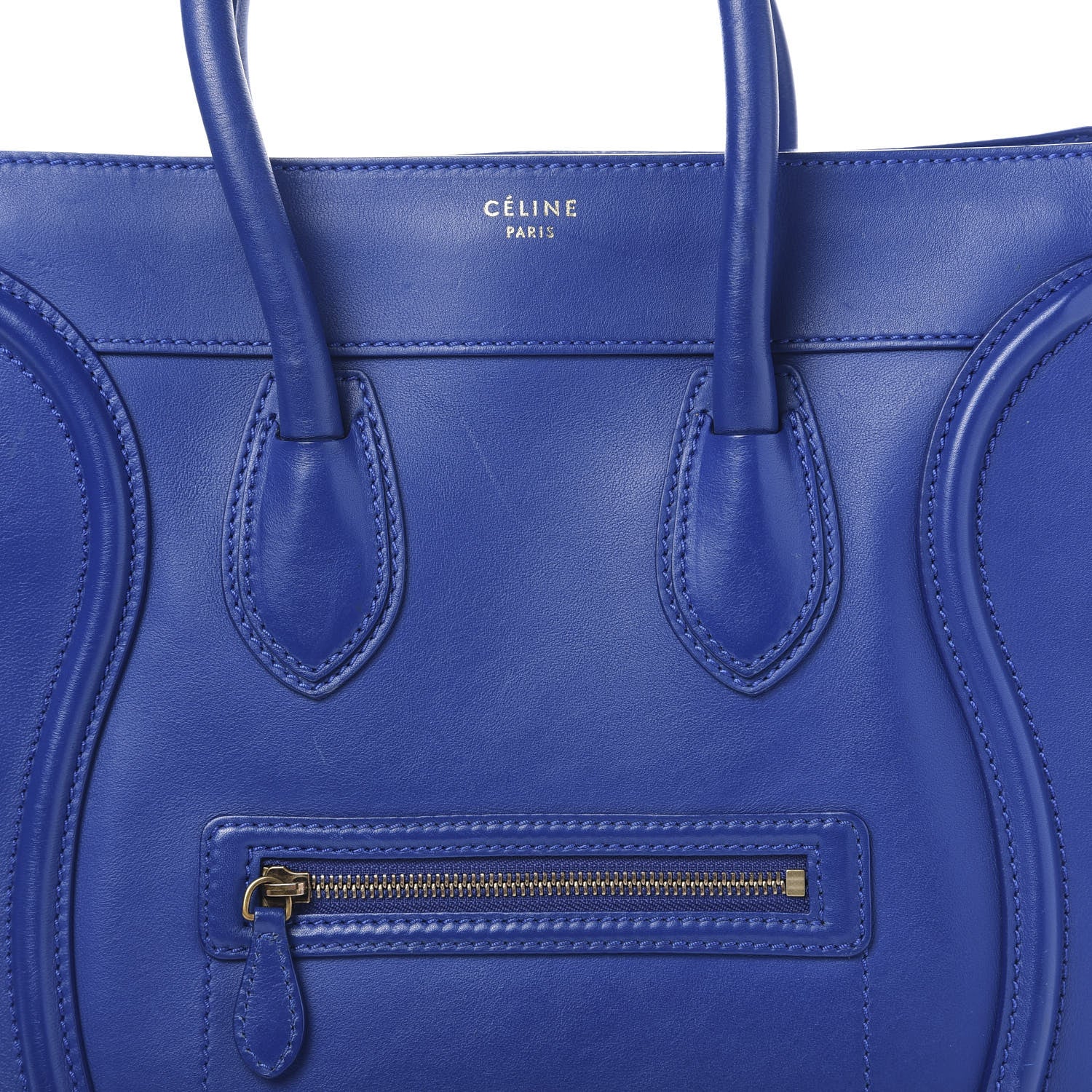 Celine Smooth Calfskin Mini Luggage Royal Blue 9 of 9
