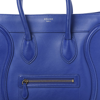 Celine Smooth Calfskin Mini Luggage Royal Blue 9 of 9