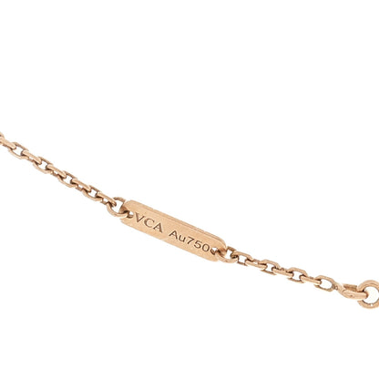 Van Cleef & Arpels 18K Rose Gold Gray Mother of Pearl Vintage Alhambra Pendant Necklace Grey 4 of 5