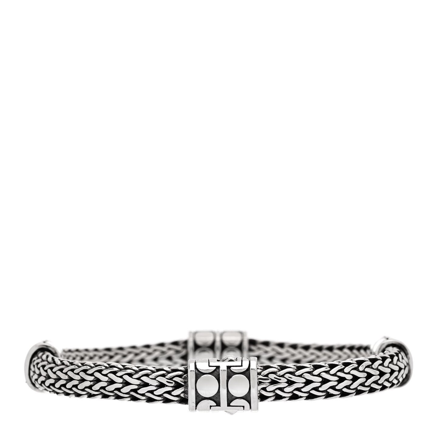 Sterling Silver 6mm Four Station Classic Chain Dot Bracelet