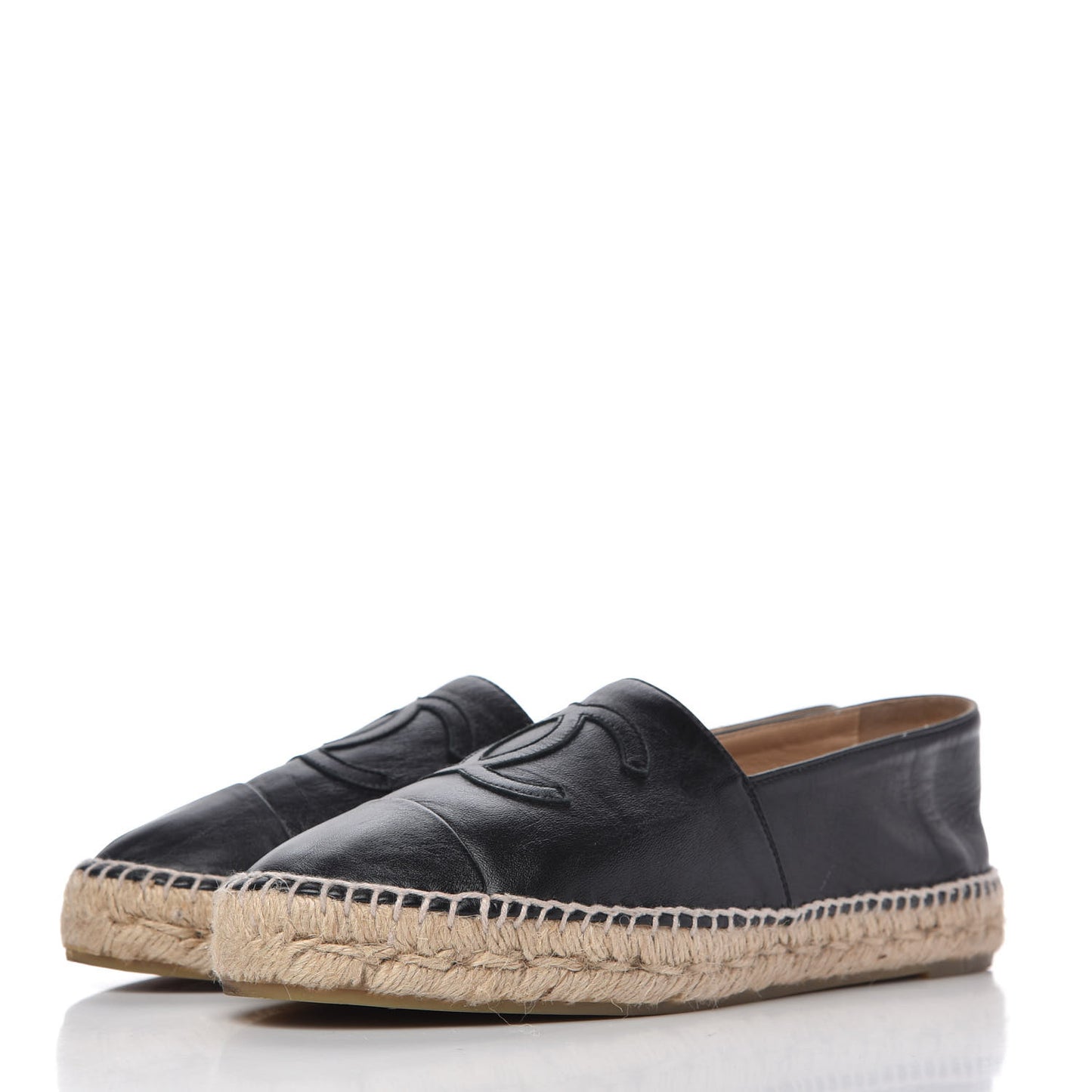 Lambskin CC Espadrilles 40 Black