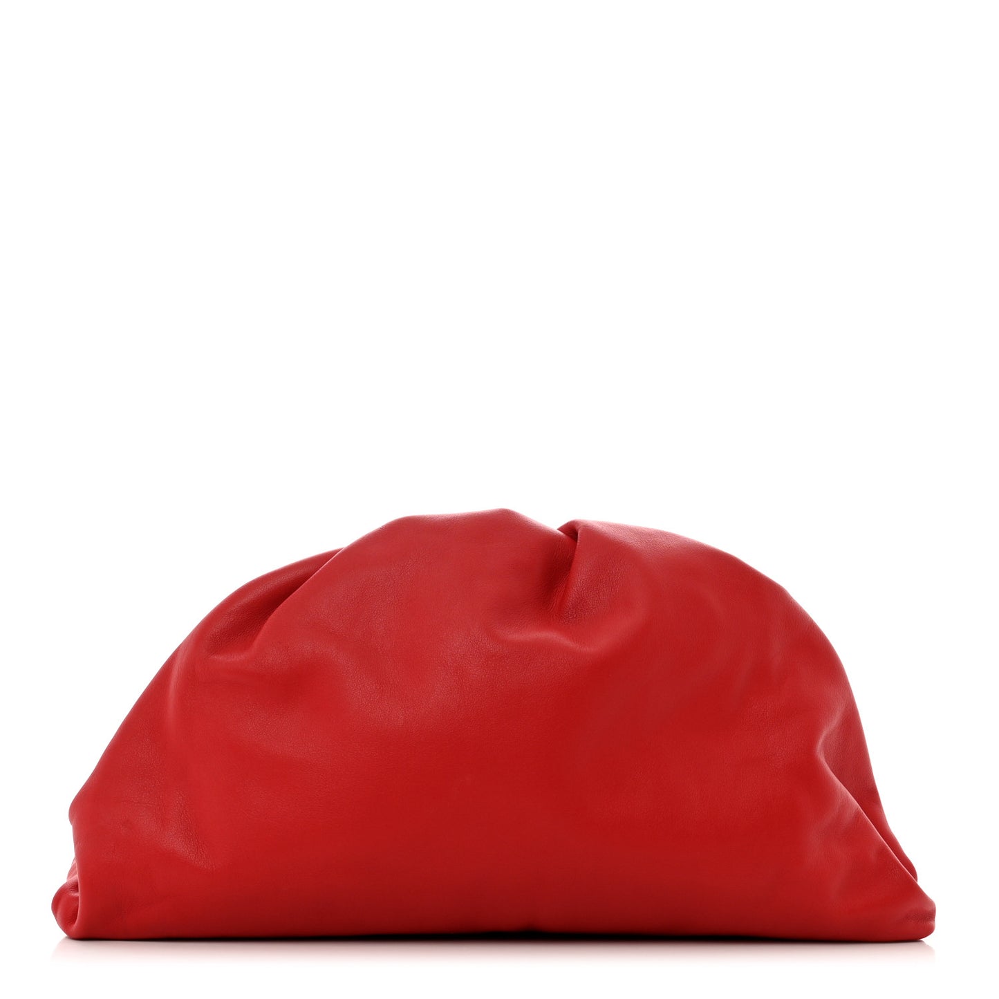 Smooth Butter Calf The Pouch Oversized Clutch Bright Red