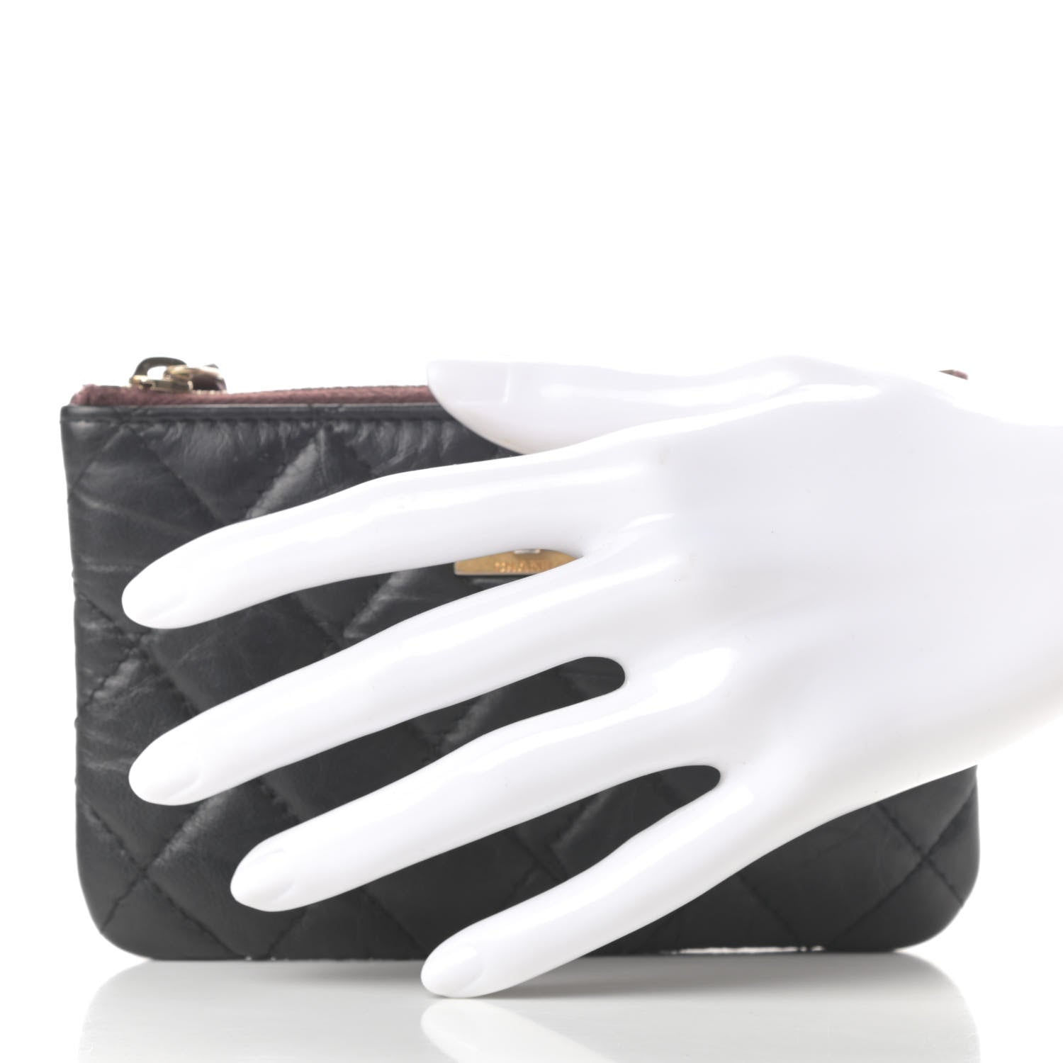 Chanel Aged Calfskin Quilted Small Reissue Cosmetic Case Black 2 of 7