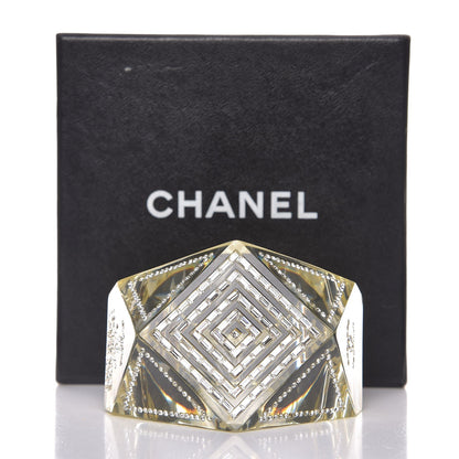 Chanel Lucite Baguette Crystal CC Cuff 6 of 6