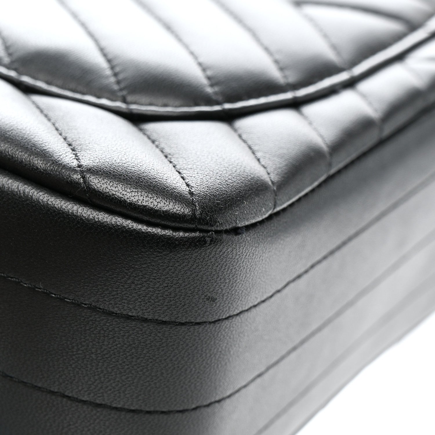 Chanel Lambskin Chevron Quilted Mini Rectangular Flap Black 11 of 15