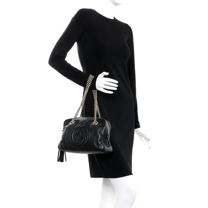 Gucci Pebbled Calfskin Small Soho Bowler Black 2 of 7