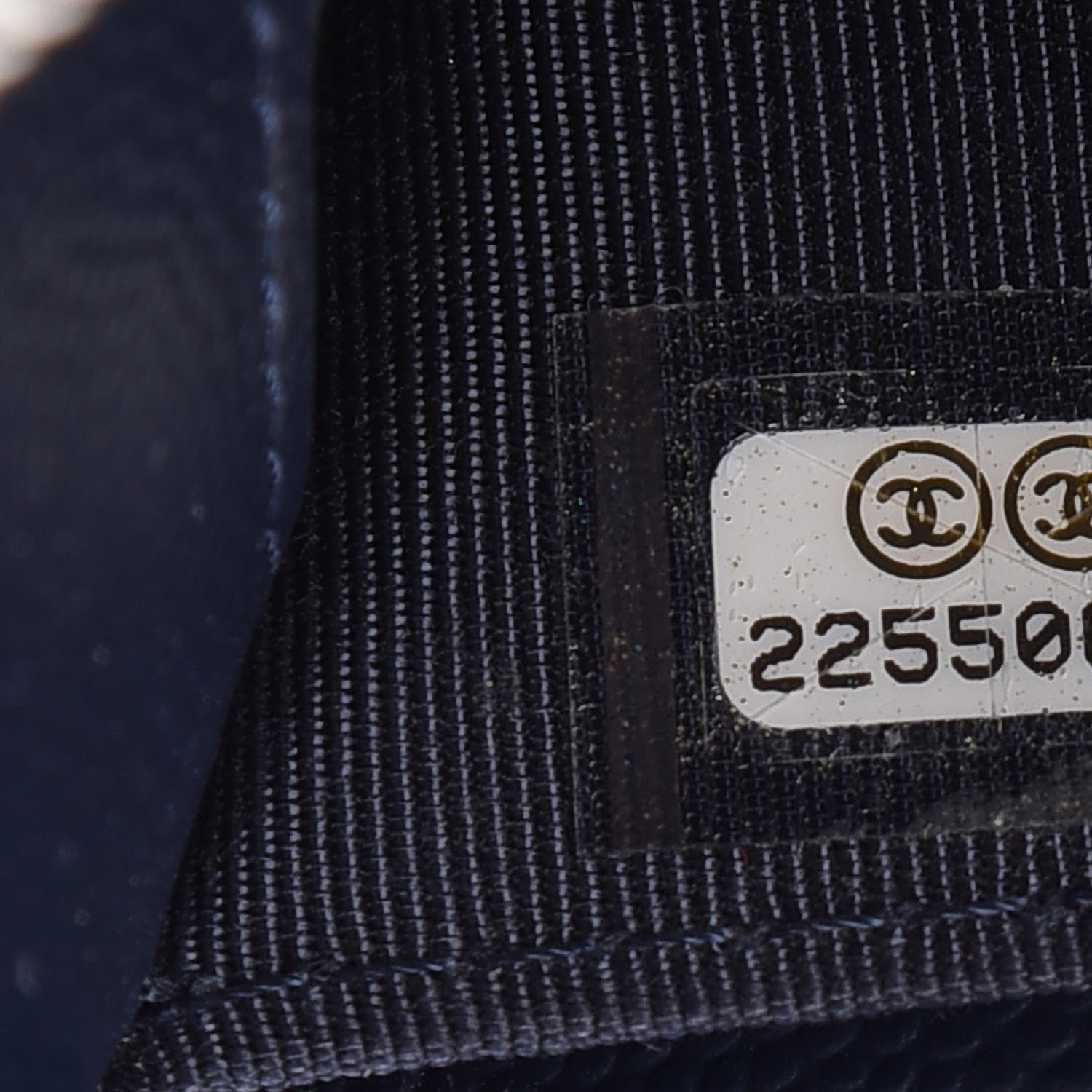 Chanel Caviar Chevron Quilted Large Zipped Clutch Navy 9 of 9