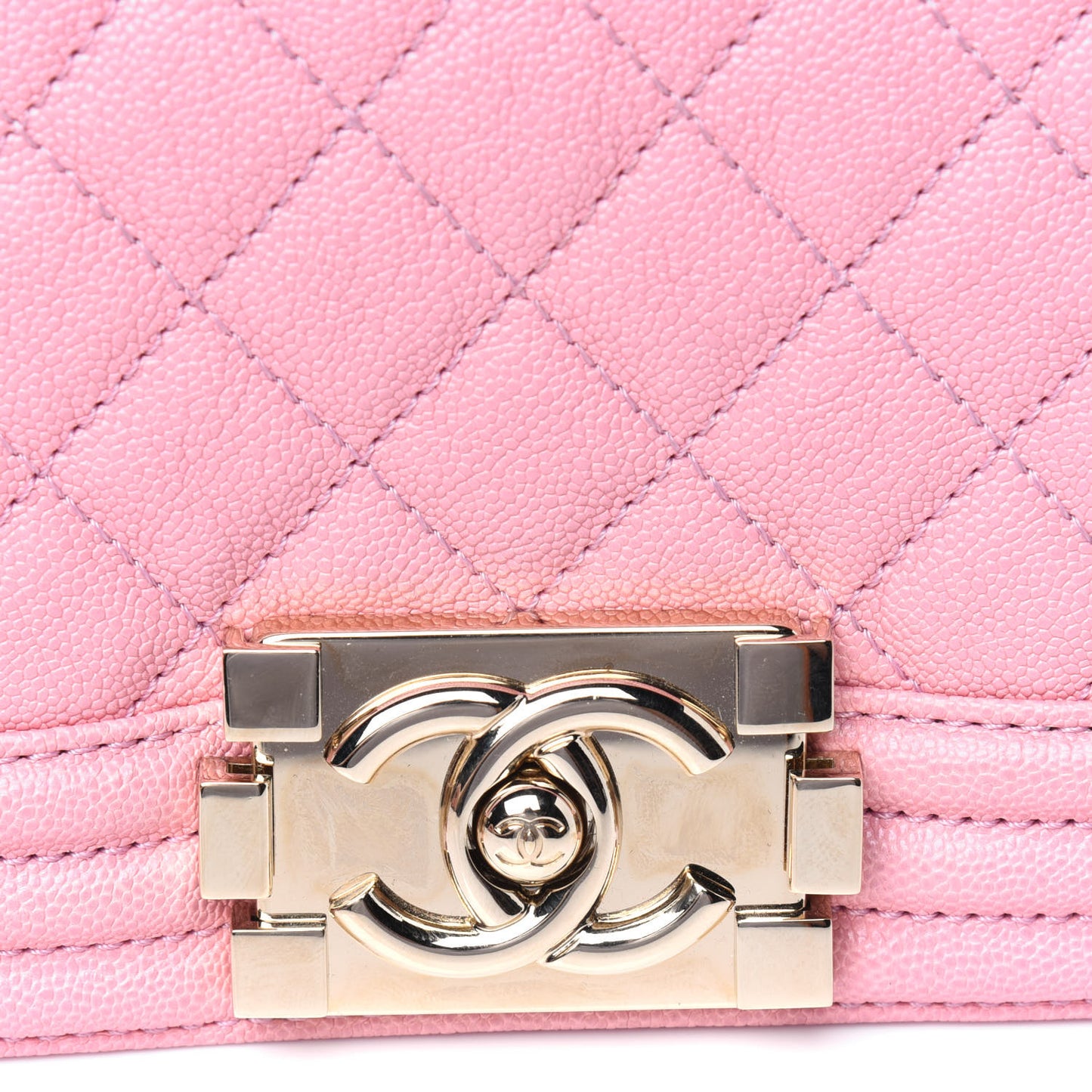 Caviar Quilted Small Boy Flap Pink