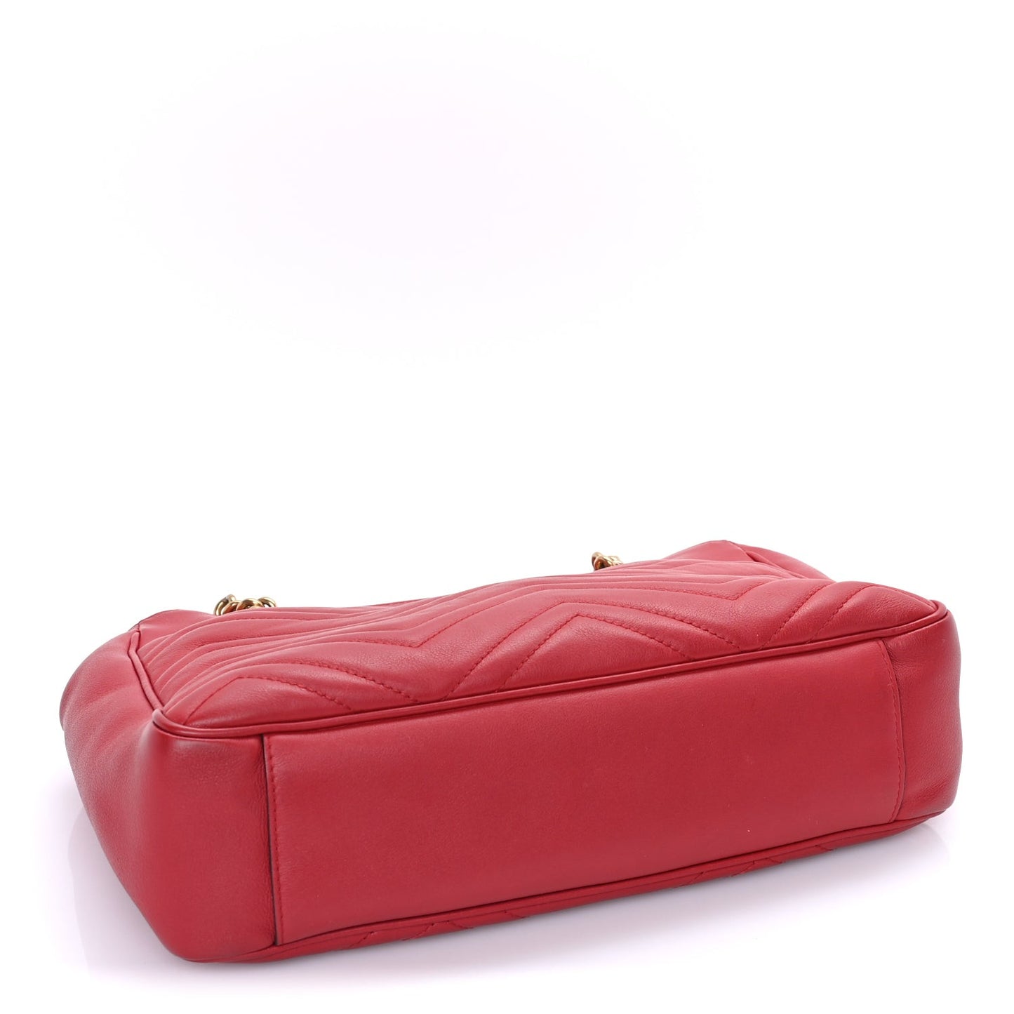 Calfskin Matelasse Medium GG Marmont Shoulder Bag Hibiscus Red
