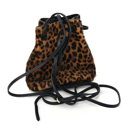 Miu Miu Calf Hair Pouch Bag Brown Black 2 of 8