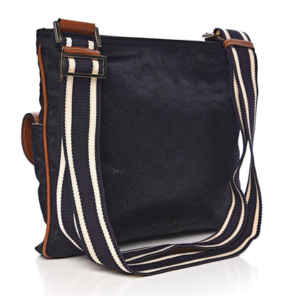 Gucci Nylon Monogram Signature Web Small Messenger Navy 3 of 10