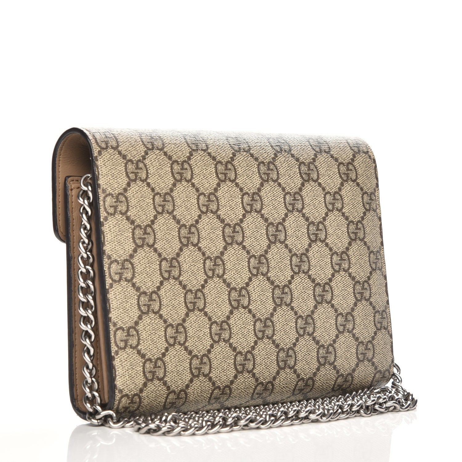 Gucci GG Supreme Monogram Mini Dionysus Chain Wallet Beige Taupe 4 of 8