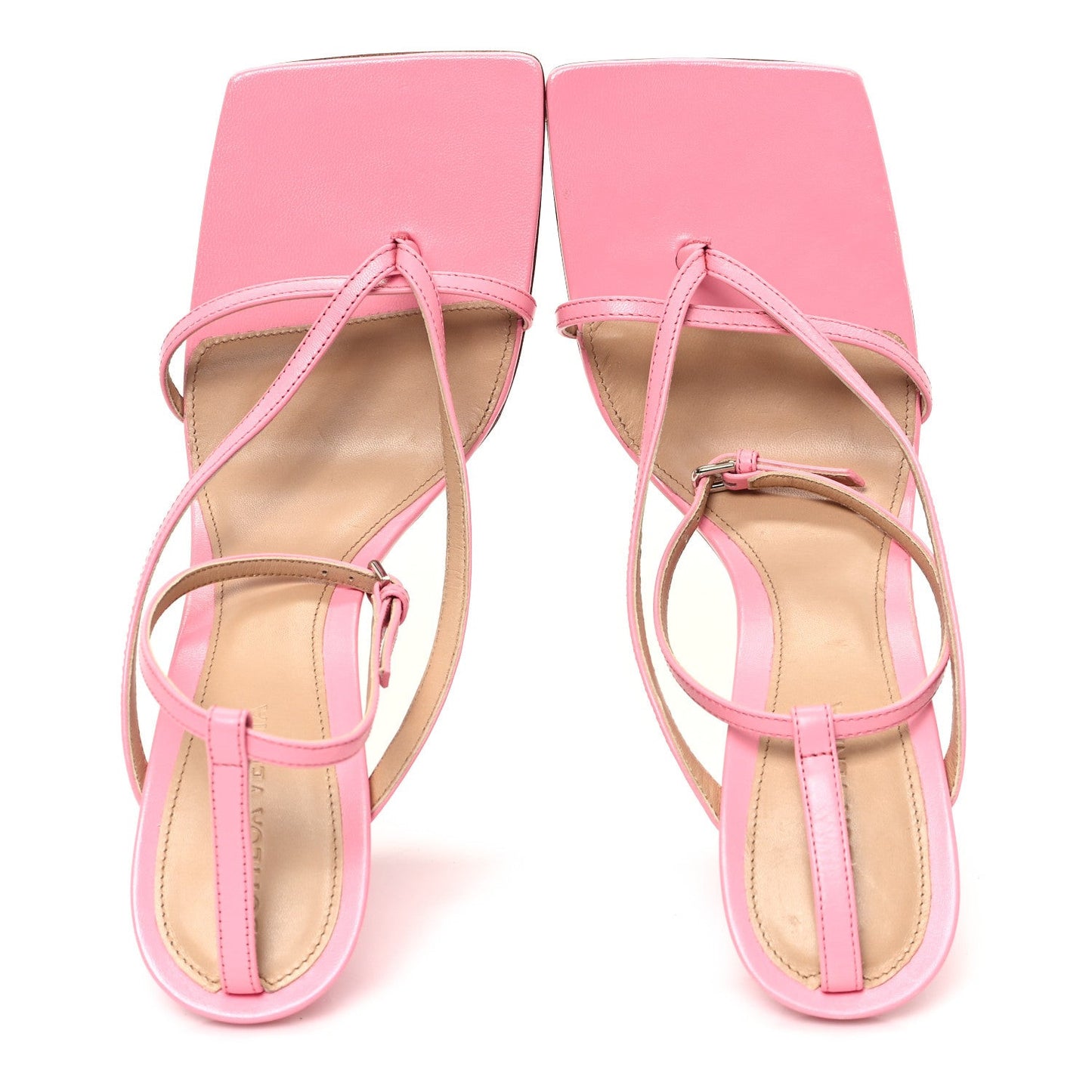 Lambskin Stretch Lounge Wedge Sandals 40 Ribbon