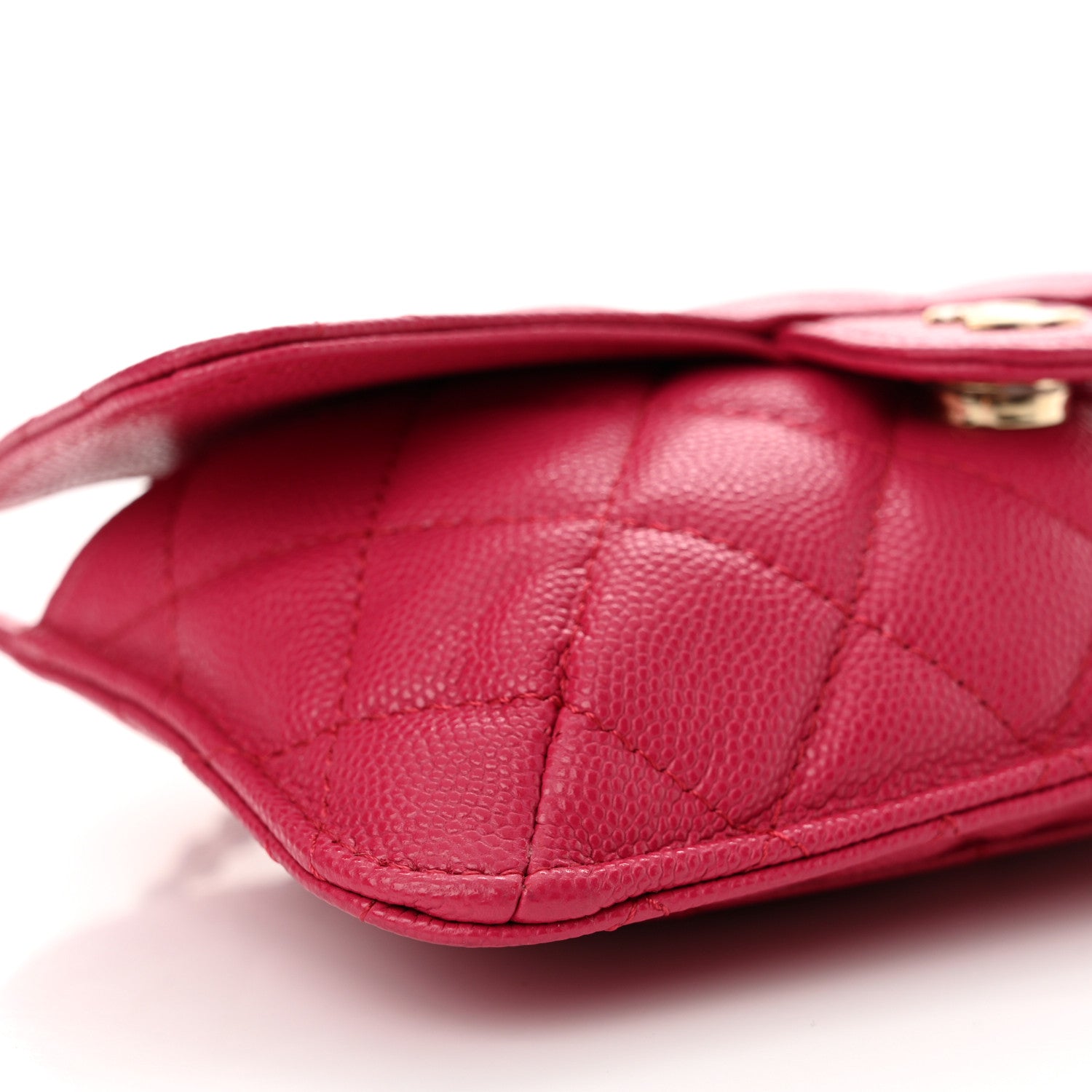 Chanel Caviar Fabric Quilted Foldable Tote With Chain Pink Multicolor 15 of 18