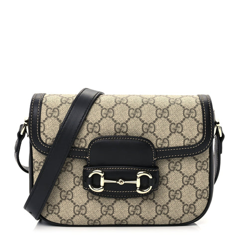 Supreme Monogram Horsebit 1955 Soft Small Shoulder Bag  GG Supreme Monogram