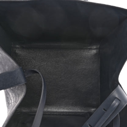 Celine Crocodile Embossed Calfskin Medium Phantom Luggage Navy Blue 5 of 16