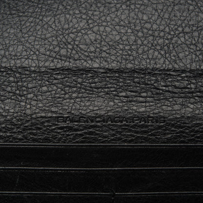 Balenciaga Agneau Giant 12 Gold Hardware Money Wallet Black 6 of 7