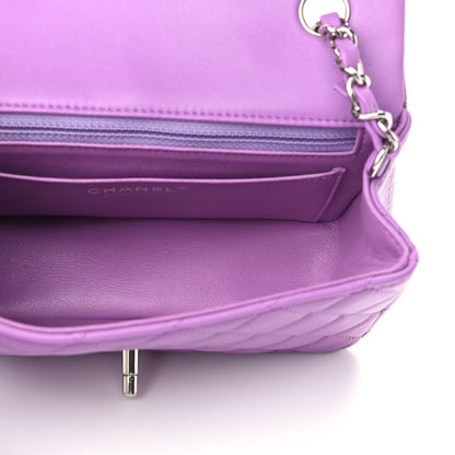 Chanel Lambskin Quilted Mini Rectangular Flap Purple 5 of 9