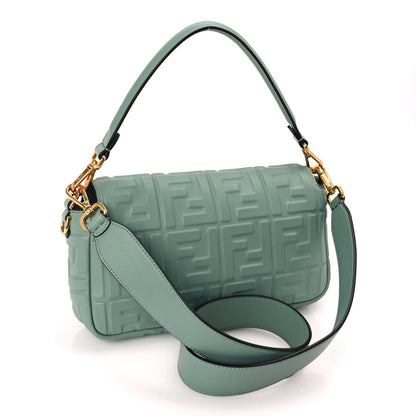 Fendi Nappa FF 1974 Embossed Baguette Menta 2 of 8