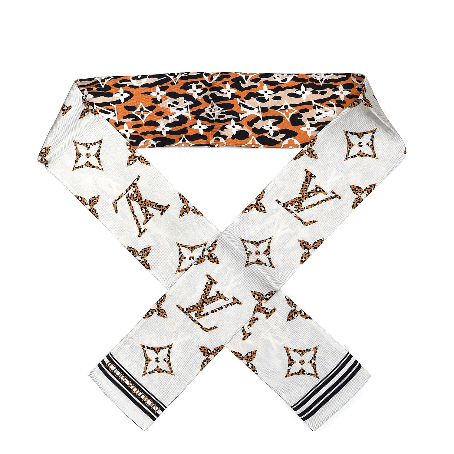 Louis Vuitton Silk Monogram Giant Jungle Bandeau Ivory 1 of 6