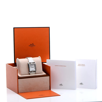 Hermes Stainless Steel Alligator 29mm Cape Cod Quartz Watch Blanc 8 of 8
