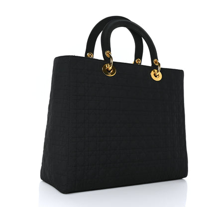 Christian Dior Nylon Cannage Large Lady Dior Black 3 of 11