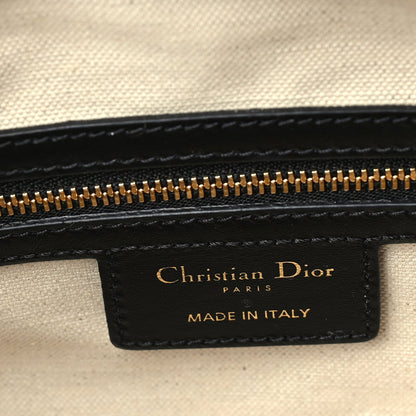 Christian Dior Calfskin Small Dior Vibe Zip Bowling Bag Black White 5 of 8