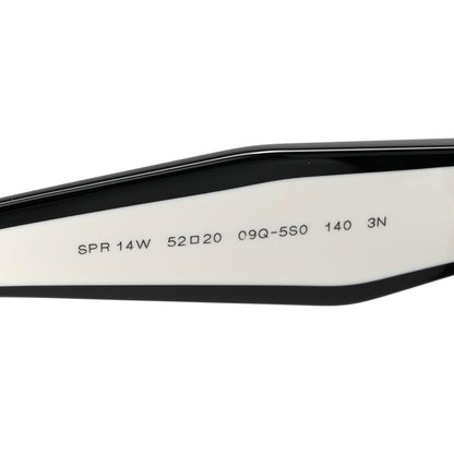 Prada Acetate Sunglasses SPR 14W Black White 5 of 7