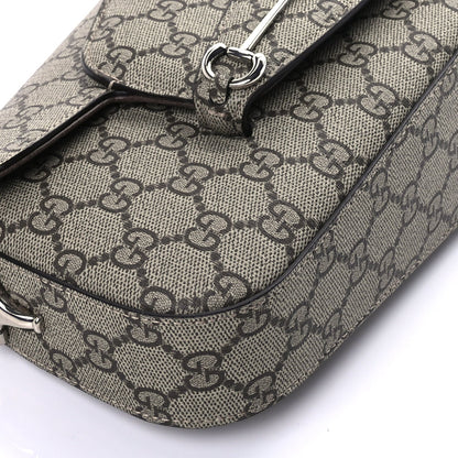 Gucci Monogram Small Horsebit 1955 Asymmetric Shoulder Bag  Beige Brown Sugar 14 of 16