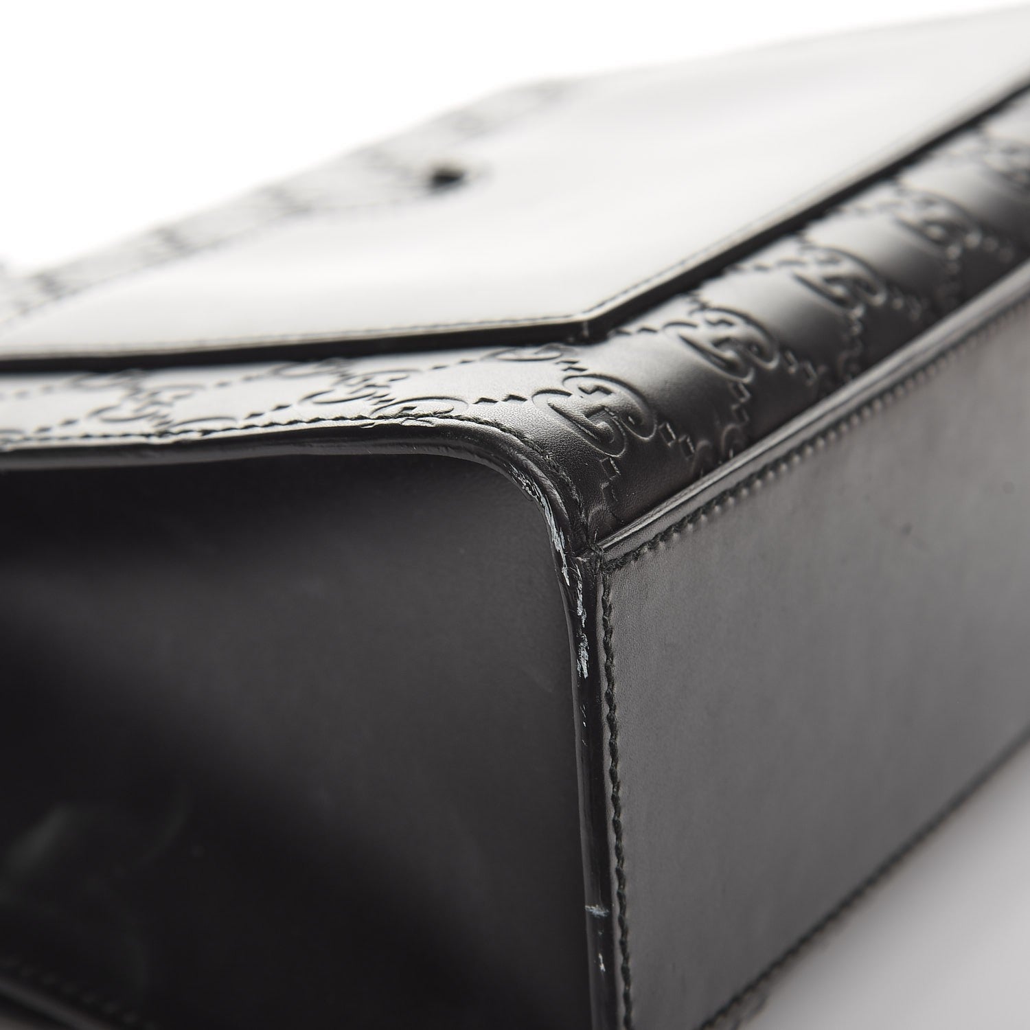 Gucci Guccissima Medium Padlock Shoulder Bag Black 15 of 16