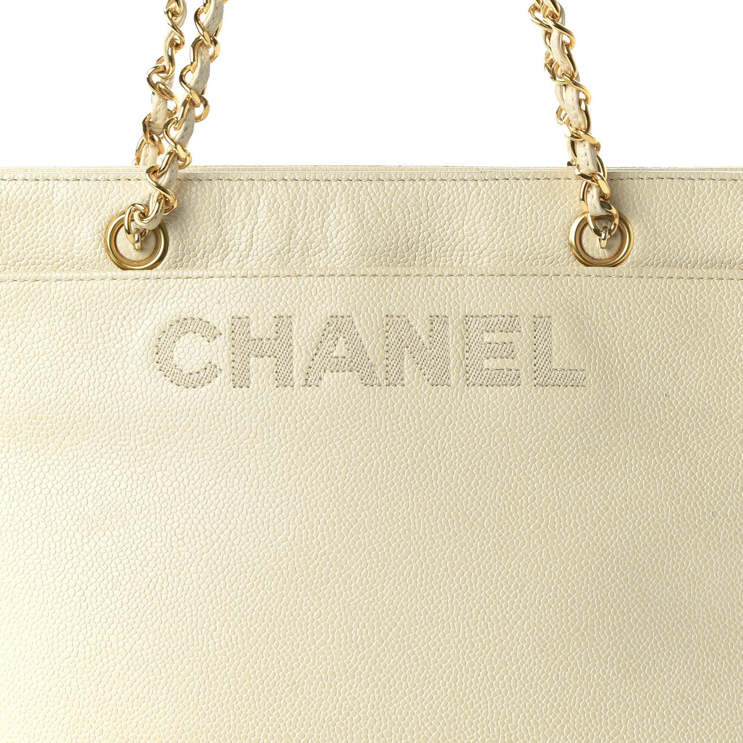 Caviar Shoulder Bag Light Beige