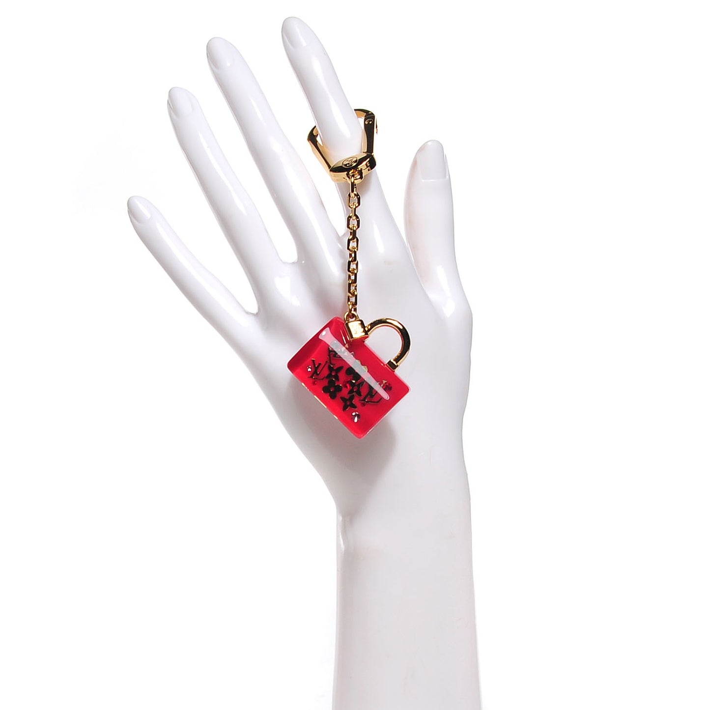 Resin Inclusion Speedy Bag Charm Key Chain Pomme D'Amour