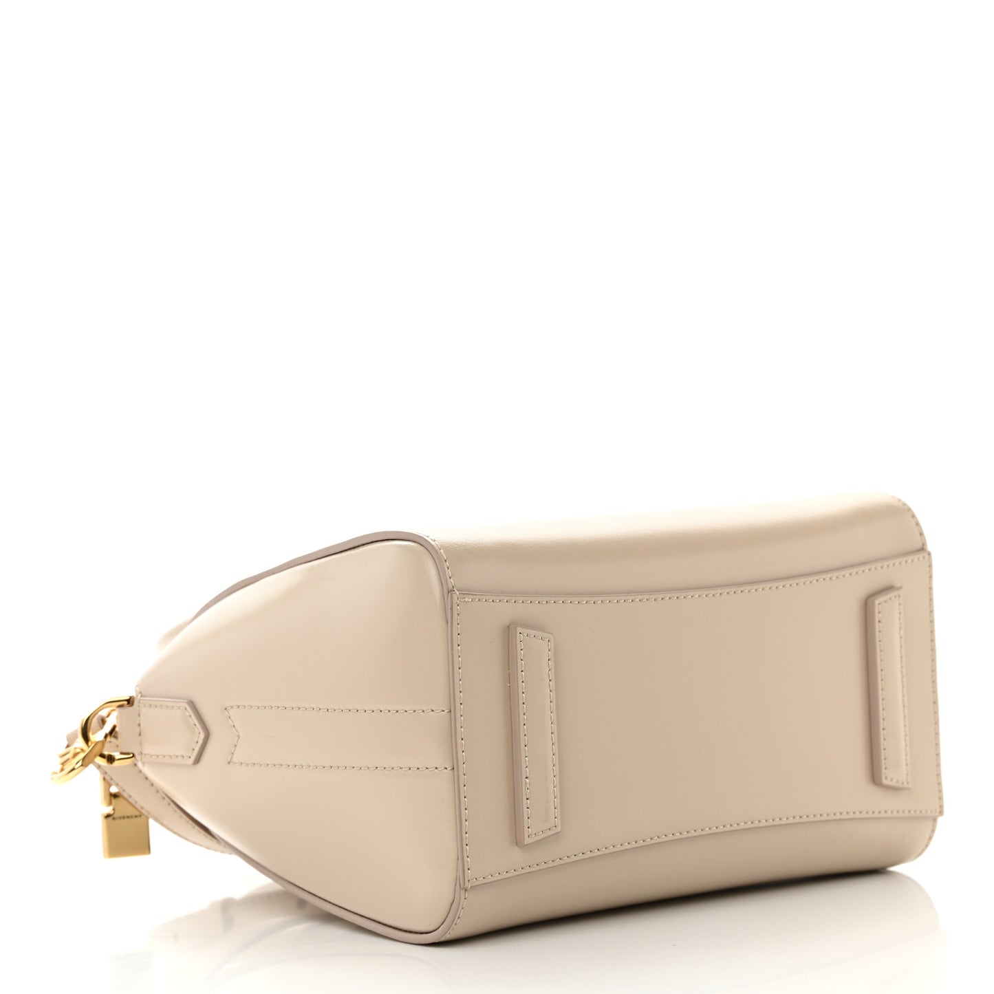 Shiny Lord Calfskin Mini Antigona Natural Beige