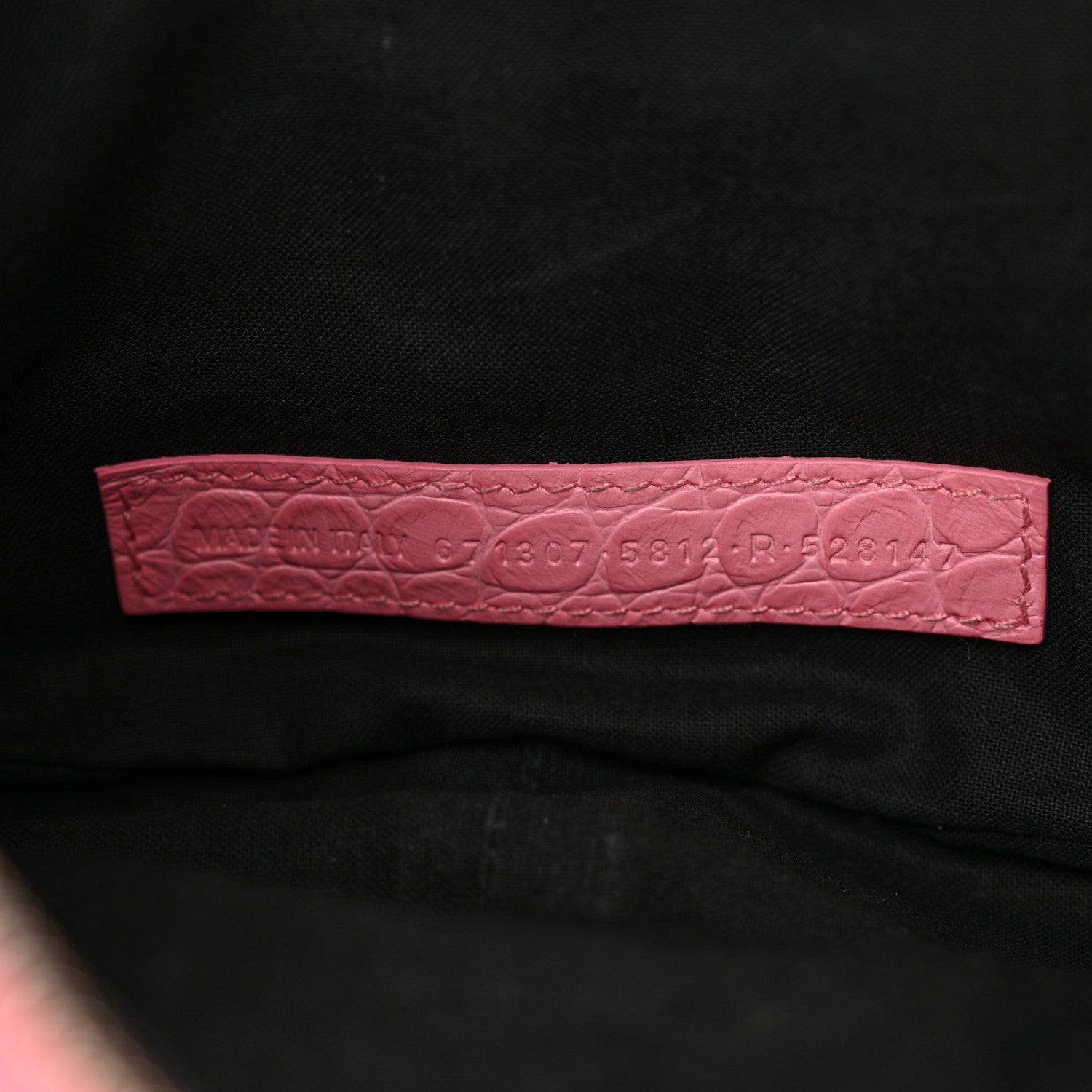 Balenciaga Extra Supple Calfskin Crocodile Embossed Small Le Cagole Shoulder Bag Sweet Pink 7 of 13