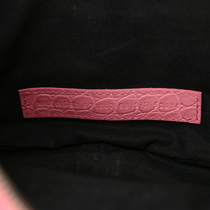 Balenciaga Extra Supple Calfskin Crocodile Embossed Small Le Cagole Shoulder Bag Sweet Pink 7 of 13