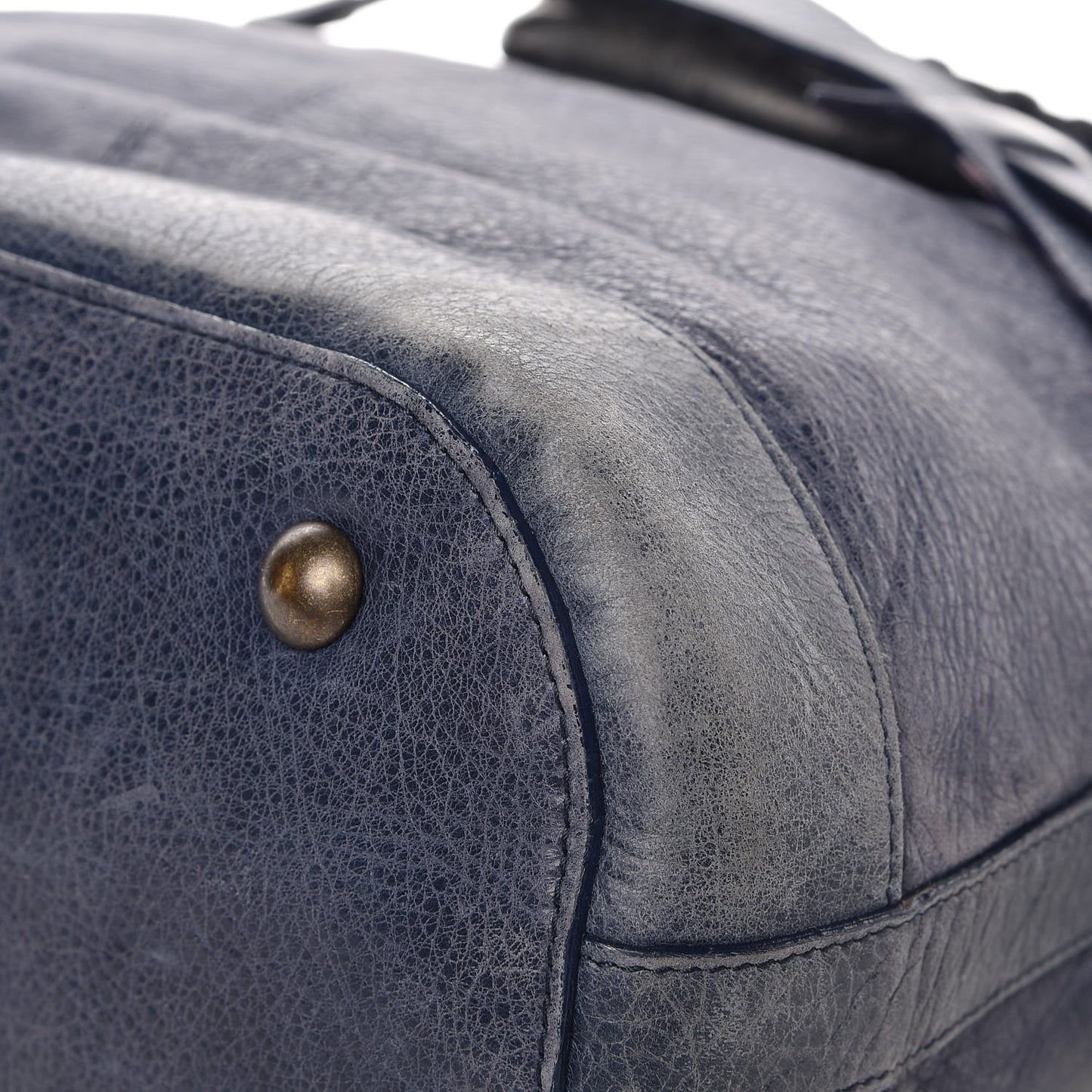 Agneau Classic Hardware Dome Bag Bleu Roi