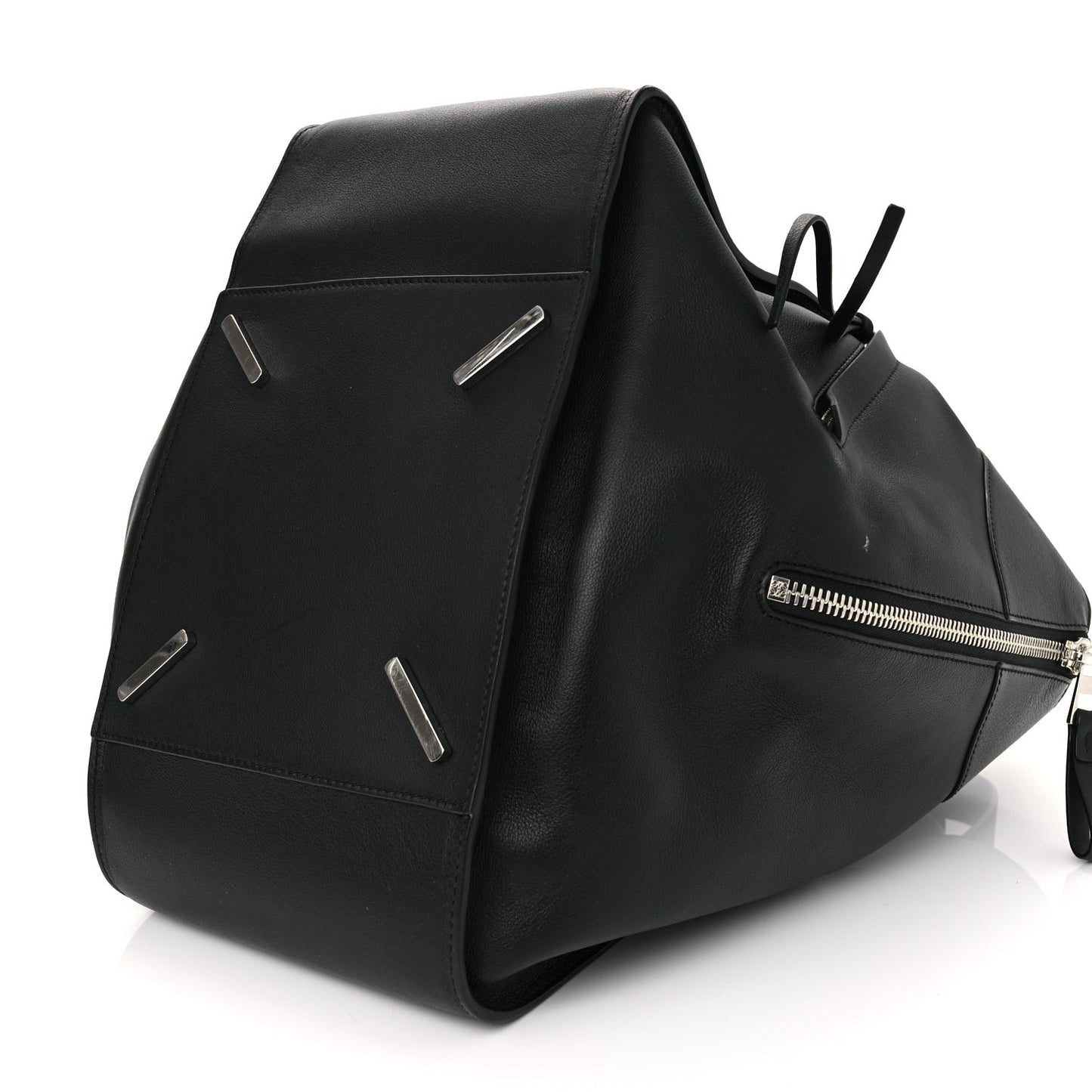 Calfskin Medium Hammock Shoulder Bag Black